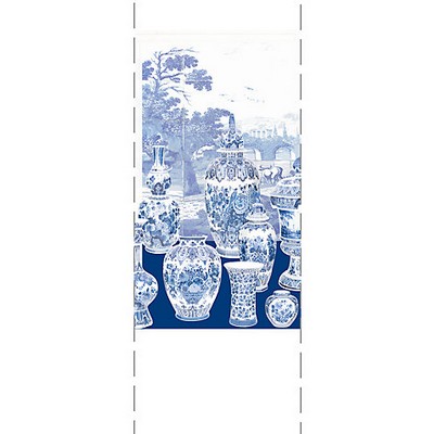 Scalamandre Wallcoverings Garniture Scenic Blue  Left Panel WNM0002GSNL Blue  Asian and Oriental Chinoiserie 