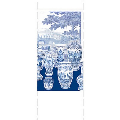 Scalamandre Wallcoverings Garniture Scenic Blue  Right Panel WNM0002GSNR Blue  Asian and Oriental Chinoiserie 