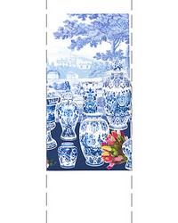 Garniture Scenic  Tulips Blue  Right Panel by  Kravet Wallcovering 