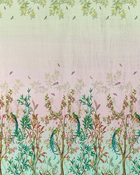 Resplendent Quetzal Panel Sorbet by  Scalamandre Wallcoverings 