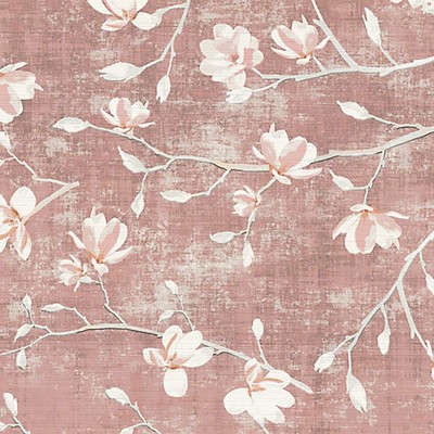 Scalamandre Wallcoverings Bloom Mayfair WNM0004BLOO Grey  Flower Wallpaper 
