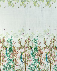Resplendent Quetzal Panel White by  Scalamandre Wallcoverings 