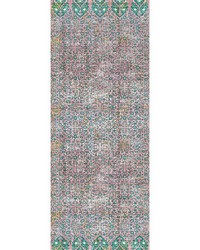 Iznik Overdye  Panel Green Pink by  Scalamandre Wallcoverings 