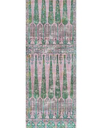 Topkapi Garden  Panel Green Pink by  Scalamandre Wallcoverings 
