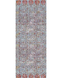 Iznik Overdye  Panel Red Turquoise by  Scalamandre Wallcoverings 