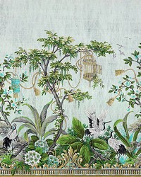 Summer Palace Mural Set Turquoise Green by   
