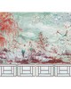 Scalamandre Wallcoverings CRESTED CRANE - PANEL SET TURQUOISE RED