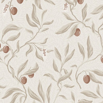 Scalamandre Wallcoverings Vinnie Linen WSB00000190 Beige  Flower Wallpaper 