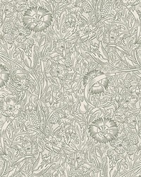 Caroline Moss Green by  Scalamandre Wallcoverings 