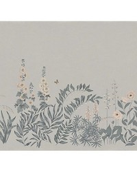 Aino Mural Misty Blue by  Scalamandre Wallcoverings 