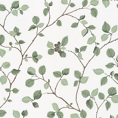 Scalamandre Wallcoverings Hassel White WSB00380709 White  Leaves Trees and Vines Wallpaper 