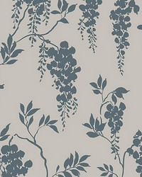 Hedvig Petrol by  Scalamandre Wallcoverings 