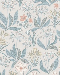 Huset I Solen Folklore Blue by  Scalamandre Wallcoverings 
