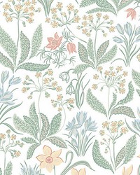 Huset I Solen Spring Green by  Scalamandre Wallcoverings 