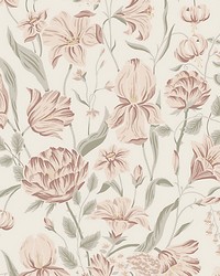 Karins Bukett Powder Pink by  Scalamandre Wallcoverings 