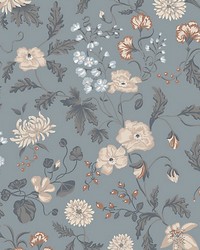 Till Karin Folklore Blue by  Scalamandre Wallcoverings 