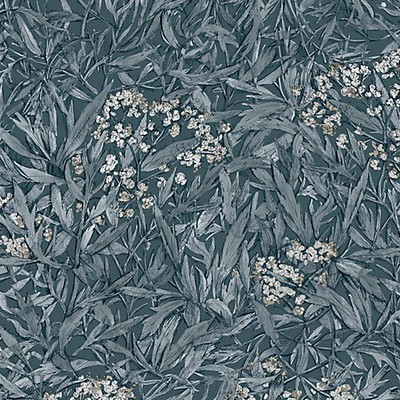 Scalamandre Wallcoverings Malin Indigo Blue WSB00660225 Blue  Flower Wallpaper 