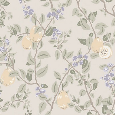 Scalamandre Wallcoverings Kvitten Lilac WSB00690432 Green  Flower Wallpaper 