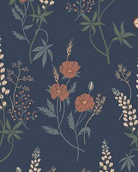 Emma Classic Blue by  Scalamandre Wallcoverings 