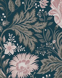 Ava Dark Blue pink by  Scalamandre Wallcoverings 