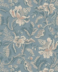 Daphne Misty Blue by  Scalamandre Wallcoverings 
