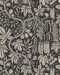 Fig Garden Charcoal by  Scalamandre Wallcoverings 