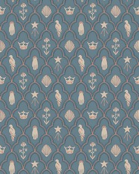 Turtledove Barn Indigo Blue by  Scalamandre Wallcoverings 