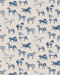 Colette Mural Blue by  Scalamandre Wallcoverings 
