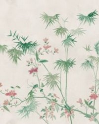 Bamboo Grove Mural Green by   
