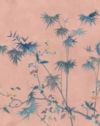 Bamboo Grove Mural Pink by   