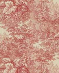 Forest Toile Mural Red by   