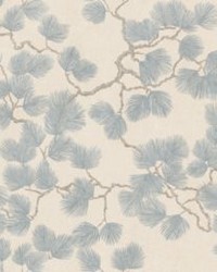 Pine Mural Misty Blue by   