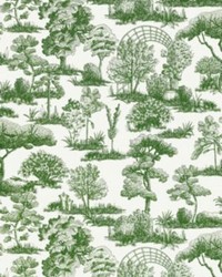 Garden Toile Forest by  Scalamandre Wallcoverings 