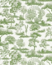 Garden Toile Meadow by  Scalamandre Wallcoverings 
