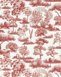 Garden Toile Cardinal by  Scalamandre Wallcoverings 