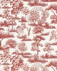Scalamandre Wallcoverings GARDEN TOILE CARDINAL