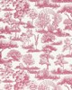 Scalamandre Wallcoverings GARDEN TOILE RASPBERRY