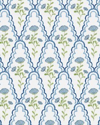 7848 Scallop Floral 3 Denim by  Lee Jofa 