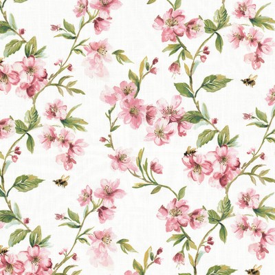 Stout Gavotte 3 Peony COMFORTABLE LIVING ROSEWOOD/PEONY GAVO-3 Pink MULTIPURPOSE Cotton 100% Cotton Vine and Flower  Modern Floral 