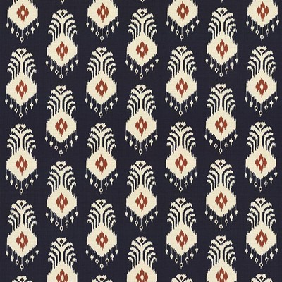 Kasmir Agazzi Indigo in 1436 Blue Upholstery Cotton  Blend Fire Rated Fabric Classic Damask  Ethnic and Global   Fabric