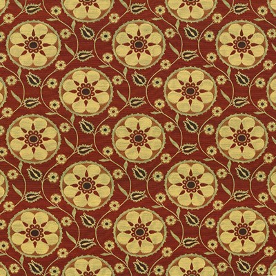 Kasmir Alhambra Amour Salsa in 1418 Multi Upholstery Cotton  Blend Fire Rated Fabric Vine and Flower  Ethnic and Global   Fabric