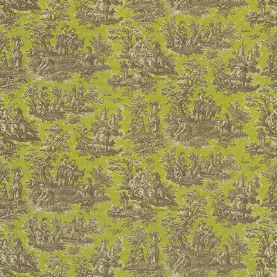Kasmir Arcadia Toile Creme De Menthe in 1420 Multi Upholstery Cotton  Blend Fire Rated Fabric French Country Toile   Fabric