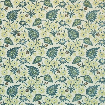Kasmir Astor Place Peacock in TUEXDO PARK Blue Upholstery Rayon  Blend Fire Rated Fabric Vine and Flower   Fabric