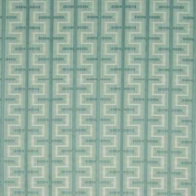 Kasmir Athenia Fretwork Aquamarine in 1398 Blue Upholstery Rayon  Blend Fire Rated Fabric