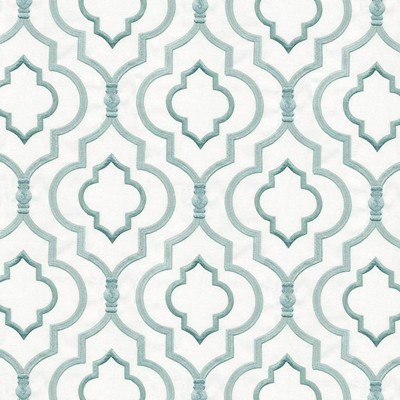 Kasmir Atherton Cirrus in GRAND TRADITIONS VOL 2 Aqua Upholstery Polyester  Blend Fire Rated Fabric Crewel and Embroidered   Fabric