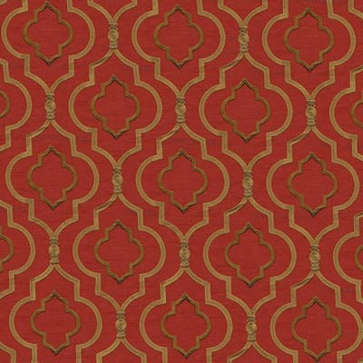 Kasmir Atherton Crimson in GRAND TRADITIONS VOL 1 Red Upholstery Polyester  Blend Fire Rated Fabric Crewel and Embroidered  Embroidered Faux Silk  Fabric