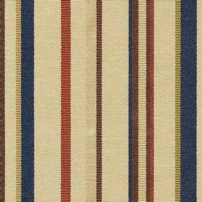 Kasmir Avery Stripe Ivy League in HIGH SOCIETY Multi Upholstery Cotton  Blend Fire Rated Fabric