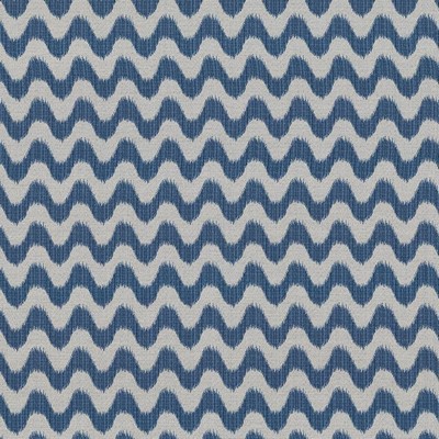 Kasmir Baja Flame Indigo in 1419 Blue Upholstery Polyester  Blend Fire Rated Fabric Ethnic and Global  Zig Zag   Fabric