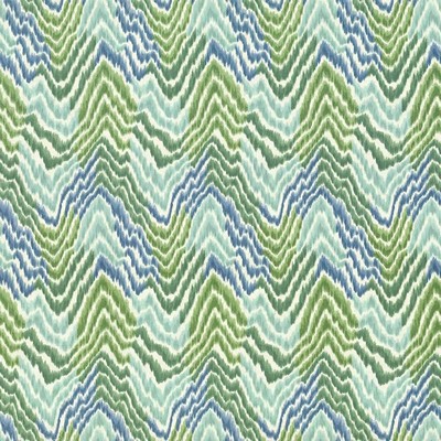 Kasmir Beach Stripe Peninsula in 5065 Multi Upholstery Cotton  Blend Fire Rated Fabric Zig Zag   Fabric