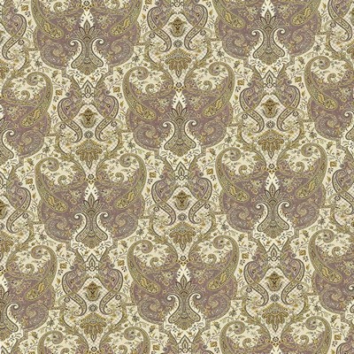 Kasmir Beaudelaire Plum in 5064 Purple Upholstery Cotton  Blend Fire Rated Fabric Classic Paisley   Fabric